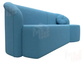 Диван прямой Лига-027 угол правый ( Амур голубой )