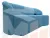 Диван прямой Лига-027 угол правый ( Амур голубой )
