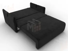 Диван прямой Лига-117 ( SEVEN 35 черный )