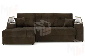 Угловой диван-кровать Лас-Вегас Коричневый левый