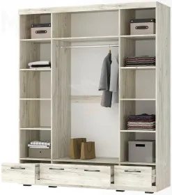 Шкаф СОНАТА ШСЗ-1800 Дуб Крафт белый-Антрацит