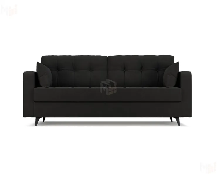 Диван прямой Снеп (велюр чёрный НВ-178/17)