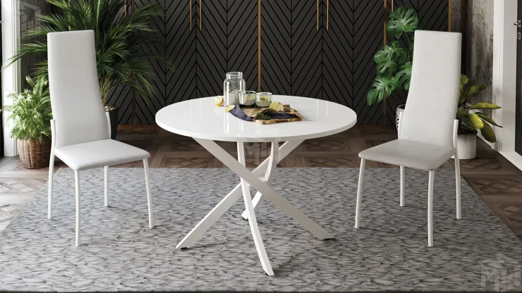 Стул Кредо Белый муар, к/з Белый