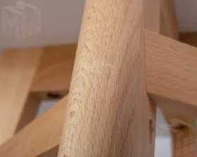 Стол обеденный DOBRIN ALBERT'90 (белая столешница, основание светлый бук)