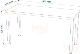 Стол письменный Ингар 2/ТТ белый