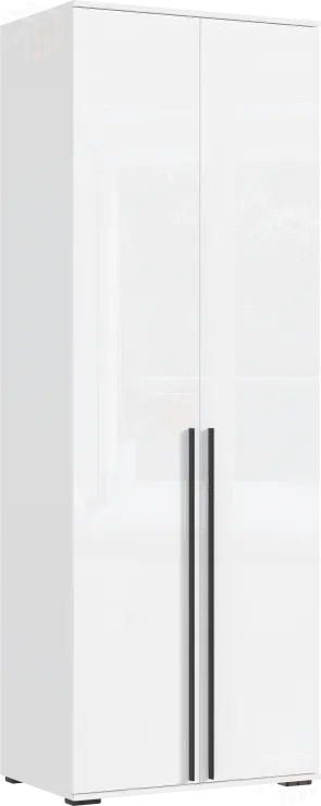 Шкаф Норд 2-х створчатый (белый/белый глянец)