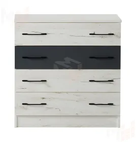 Комод К-800 Беатрис Крафт белый-Антрацит