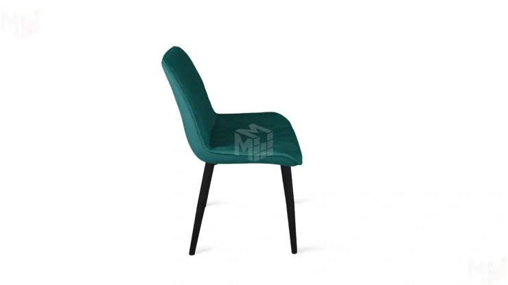 Стул OSCAR Черный муар, Велюр L006 бирюзовый