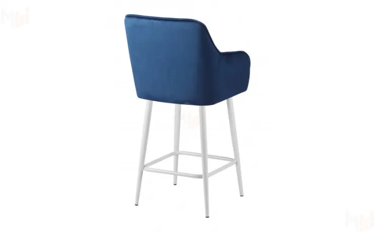 Полубарное поворотное кресло Мони К Confetti blue/белый