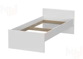 Кровать одинарная с выкатными ящиками  (0,9 x 2,0)  Токио Белый текстурный