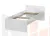 Кровать одинарная с выкатными ящиками  (0,9 x 2,0)  Токио Белый текстурный