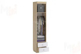 Шкаф комбинированный (с ящ. 1-створчатый) Форсаж дуб сонома/белый