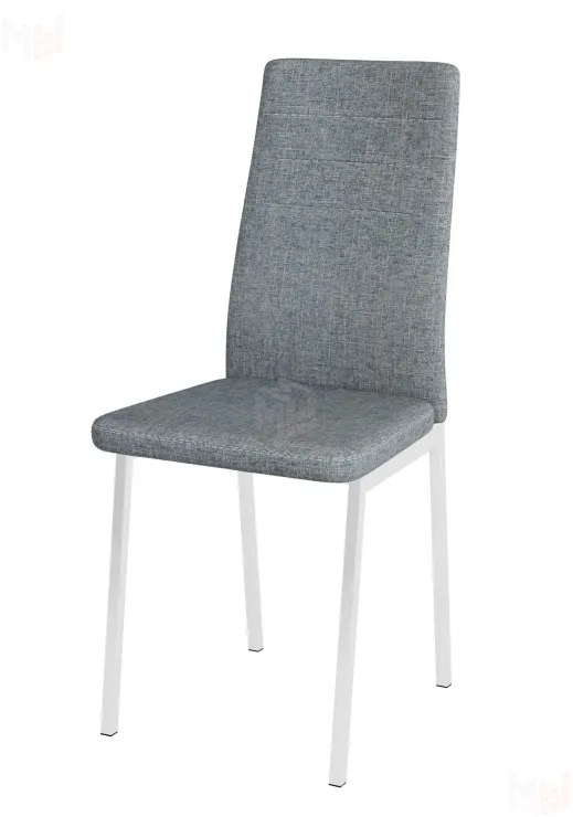 Стул Амстер (рогожка серая, ноги белые)