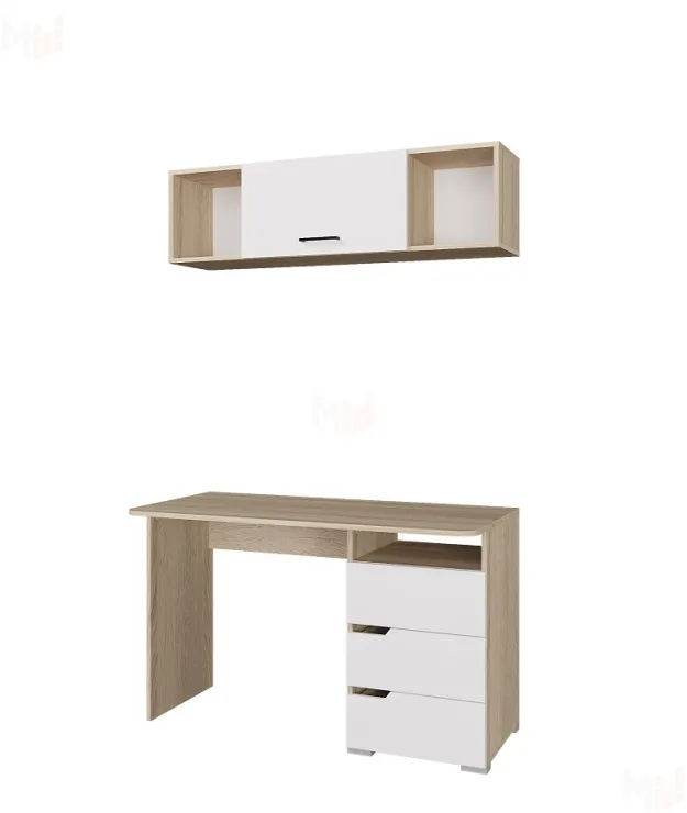 Стол компьютерный Анталия 1200/3 ящ (белый)