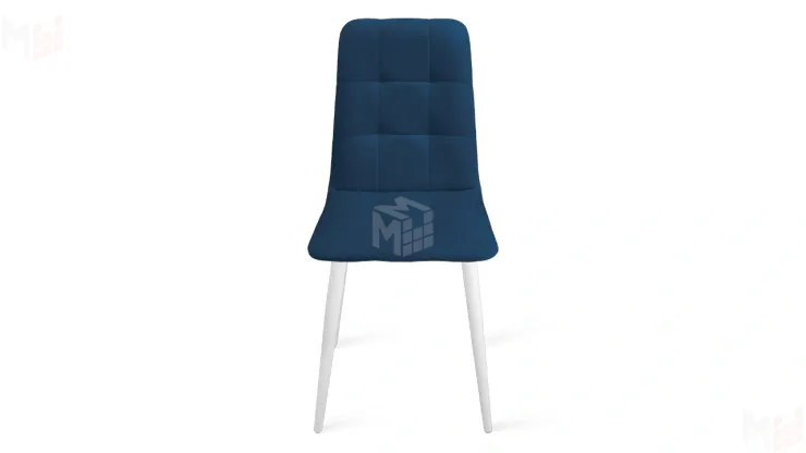 Стул Аспен К1С Белый матовый, Велюр Confetti Blue