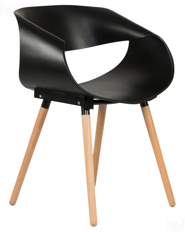 Стул обеденный DOBRIN ALIEN (ножки светлый бук, цвет чёрный (B-03))