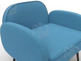 Кресло Лига-086 ( рогожка Амур 10 голубой )