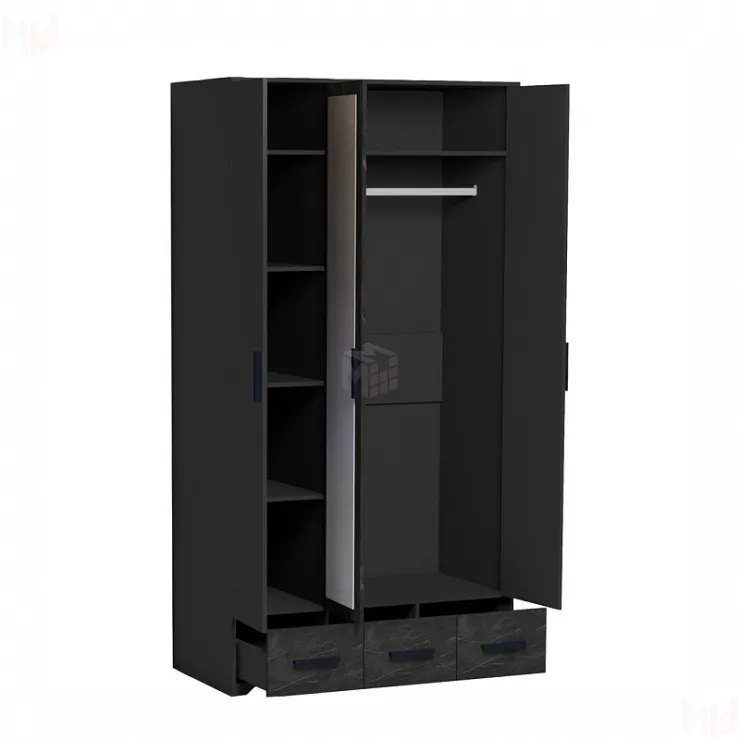 Шкаф для одежды и белья Айрис 444 Антрацит/Креатель