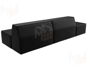 Диван прямой модульный Монс Модерн левый ( GRIFON 18 черный )