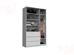 Шкаф Челси 1200 с антресолью, белый