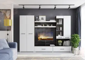 Гостиная Ненси-1 (венге/белый глянец)