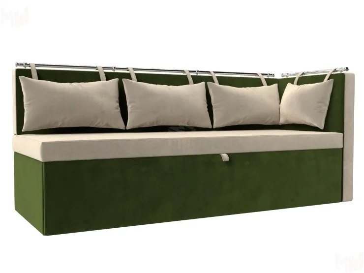 Диван кухонный прямой Метро с углом справа