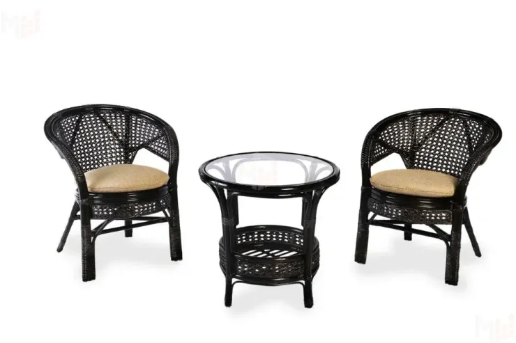 Комплект мебели из ротанга "Пеланги дуэт": два кресла и круглый столик  02/15