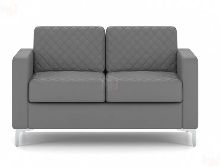 Двухместный офисный диван CHAIRMAN АКТИВ серый