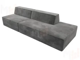 Диван прямой модульный Монс Модерн правый ( TOWER 10 серый )