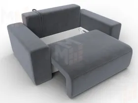 Кресло Лига-036 НПБ ( SEVEN 17 серый )