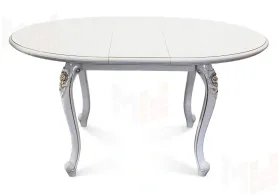 Стол Натали круглый белый глянец