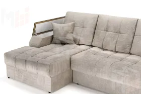 Угловой диван-кровать Лас-Вегас Бежевый левый