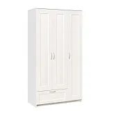 Шкаф Сириус 3 двери 1 ящик, белый (высота 220 см)