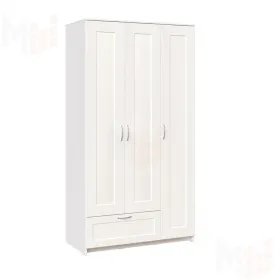 Шкаф Сириус 3 двери 1 ящик, белый (высота 220 см)