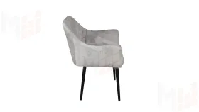 Стул Chester Т6 Черный муар Велюр V004 светло-серый