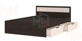 Кровать Гармония 1,4 КР-605 с ящиками венге - дуб белфорт