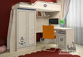Детская кровать-чердак Капитан КП-4/1 + письменный стол КП-13/1