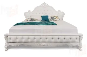 Кровать Мишель 160х200 см с подъёмным механизмом белый матовый