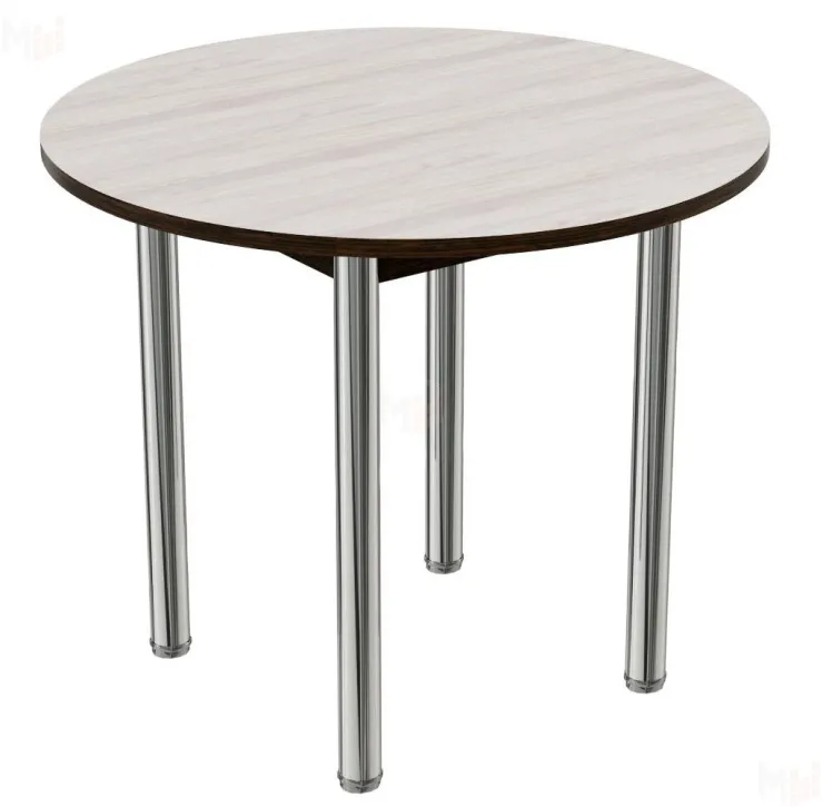 Стол круглый ЛДСП, ноги прямые