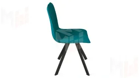 Стул Хьюго К2 Черный муар, Велюр Confetti Izumrud
