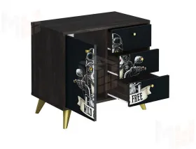 Комод Фьюжн Арт КМ-002 камень угольный/Biker Cat