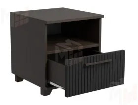 Тумба прикроватная Копенгаген с ящиком (венге/черный матовый)
