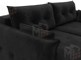 Диван прямой Лига-100 НПБ ( SEVEN 35 черный )