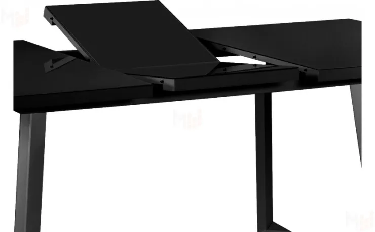 Стол раскладной стеклянный Райт Лофт 120 Черный