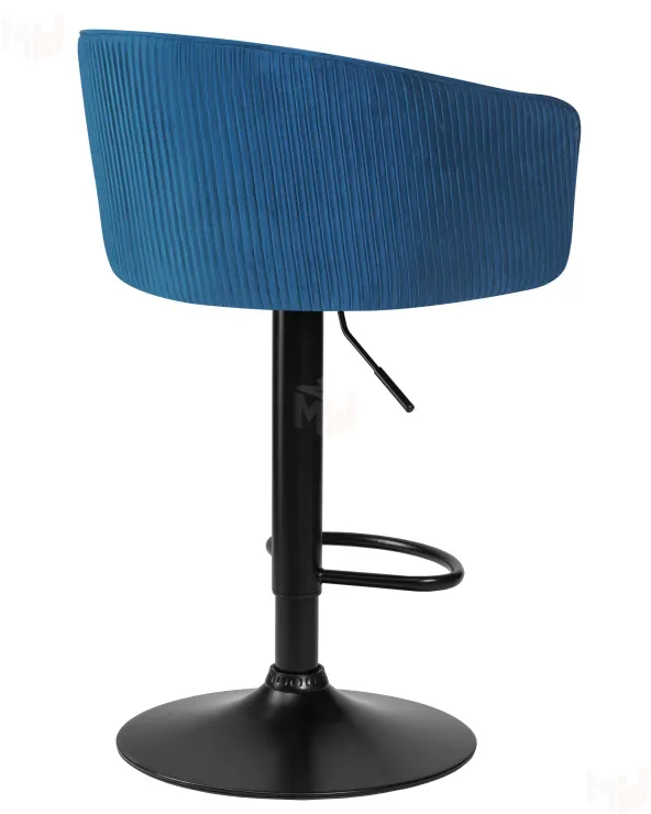 Стул барный DOBRIN DARCY BLACK (синий велюр (1922-20))