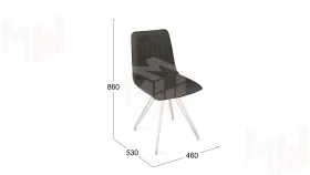 Стул Хьюго К4 Белый матовый, Велюр Confetti Stone