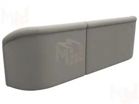 Диван прямой Лига-027 угол правый ( Амур бежевый )