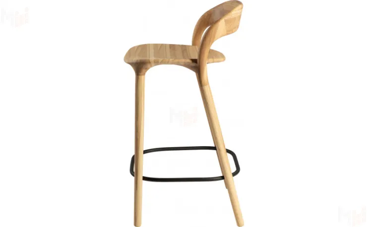 Стул полубарный деревянный из массива дуба Соул  Дуб натуральный