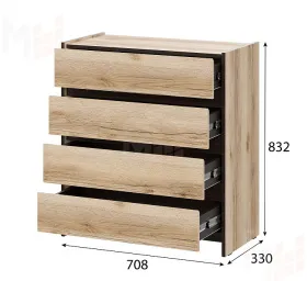 Комод Прага 4 ящика Серия 3