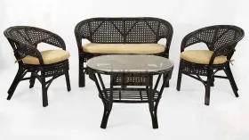 Комплект для террасы 02/15 с диваном и овальным столом